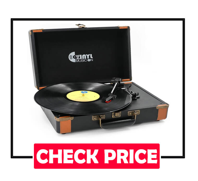 Portable Bluetooth Turntable with Stereo Speakers