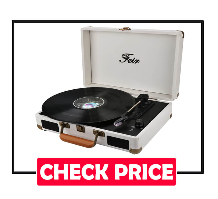 Vinyl Stereo 3 Speed Portable Turntable