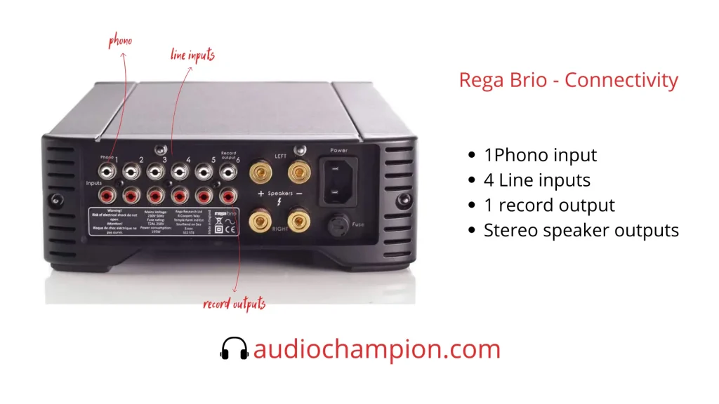Rega Brio amplifier connectivity
